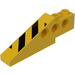 LEGO Yellow Technic Brick Wing 1 x 6 x 1.67 with Black and Yellow Danger Stripes Left Sticker (2744)