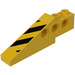 LEGO Amarillo Technic Ladrillo Ala 1 x 6 x 1.67 con Negro y Amarillo Danger Rayas Derecha Pegatina (2744)