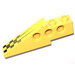 LEGO Jaune Technic Brique Aile 1 x 6 x 1.67 avec Checkered Modèle Droite Autocollant (2744 / 28670)