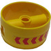 LEGO Yellow Technic Cylinder with Center Bar with Chevrons Right Sticker (41531)