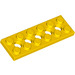 LEGO Geel Technic Plaat 2 x 6 met Gaten (32001)
