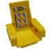 LEGO Yellow Technic Seat 3 x 2 Base with Blue and White Splotches Sticker (2717)