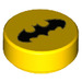 LEGO Yellow Tile 1 x 1 Round with Batman Logo (29777 / 29888)