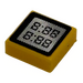 LEGO Yellow Tile 1 x 1 with &#039;8:88&#039; Display Sticker with Groove (3070)