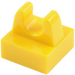 LEGO Yellow Tile 1 x 1 with Clip (No Cut in Center) (2555 / 12825)