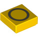 LEGO Yellow Tile 1 x 1 with Letter O with Groove (11561 / 13423)