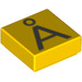 LEGO Yellow Tile 1 x 1 with Letter Å with Groove (3070 / 13438)