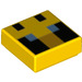 LEGO Geel Tegel 1 x 1 met Passive Bee Gezicht met groef (3070 / 76971)