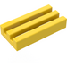 LEGO Yellow Tile 1 x 2 Grille (without Bottom Groove) (2412)
