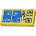 LEGO Yellow Tile 1 x 2 with Control Panel &amp; Bubbles with Groove (3069)