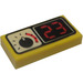 LEGO Yellow Tile 1 x 2 with Gauge and Red &#039;23&#039; with Groove (3069 / 82714)