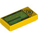 LEGO Yellow Tile 1 x 2 with Green Screen and Joystick Control Panel with Groove (3069 / 104219)