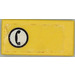 LEGO Yellow Tile 1 x 2 with Telephone Logo Right Sticker with Groove (3069)