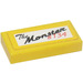 LEGO Yellow Tile 1 x 2 with &#039;The Monster 8134&#039; Sticker with Groove (3069)