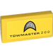 LEGO Yellow Tile 1 x 2 with &#039;TOWMASTER 200&#039; and Logo Sticker with Groove (3069)