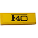 LEGO Yellow Tile 1 x 3 with Black &#039;F40&#039; Sticker (63864)