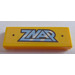 LEGO Yellow Tile 1 x 3 with Bright Light Blue &#039;ZNAP&#039; Sticker (63864)