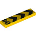 LEGO Yellow Tile 1 x 4 with 04 and chevrons (2431 / 34456)