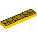 LEGO Yellow Tile 1 x 4 with Batman Belt Pouches (2431 / 33608)