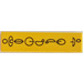 LEGO Yellow Tile 1 x 4 with Star Wars Naboo Symbols (2431)