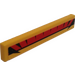 LEGO Yellow Tile 1 x 6 with Red and Black Spoiler Sticker (6636)