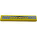 LEGO Yellow Tile 1 x 6 with Silver Tread with Yellow Stripe Sticker (6636)