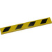 LEGO Yellow Tile 1 x 8 with Diagonal Hazard Stripes Sticker (4162)