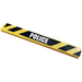 LEGO Yellow Tile 1 x 8 with &#039;POLICE&#039; and Black and Yellow Danger Stripes Sticker (4162)