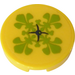 LEGO Yellow Tile 2 x 2 Round with Cushion Button and Decorative Pattern Sticker with Bottom Stud Holder (14769)