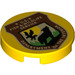 LEGO Yellow Tile 2 x 2 Round with U.S. Fish and Wildlife Service with Bottom Stud Holder (14769 / 78353)