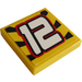 LEGO Yellow Tile 2 x 2 with &quot;12&quot; Sticker with Groove (3068)