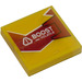 LEGO Yellow Tile 2 x 2 with &quot;BOOST - VOLATILE&quot; Sticker with Groove (3068)