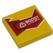 LEGO Yellow Tile 2 x 2 with &#039;BOOST - VOLATILE&#039; Sticker with Groove (3068)