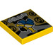 LEGO Yellow Tile 2 x 2 with Breakdancer and speakers with Groove (3068 / 73084)