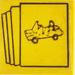 LEGO Yellow Tile 2 x 2 with Car 10041 Sticker with Groove (3068)