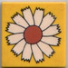 LEGO Yellow Tile 2 x 2 with Flower with Groove (3068)