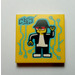 LEGO Jaune Tuile 2 x 2 avec Robot Dance avec rainure (3068)