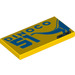 LEGO Yellow Tile 2 x 4 with &#039;DINOCO 51&#039; on Left and Dinosaur (34360 / 87079)