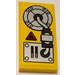 LEGO Yellow Tile 2 x 4 with Fire Danger Sign and Mechanical Sticker (87079)