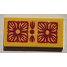 LEGO Yellow Tile 2 x 4 with Magenta Flowers Sticker (87079)