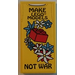 LEGO Yellow Tile 2 x 4 with &#039;MAKE LEGO MODELS NOT WAR&#039; Sticker (87079)