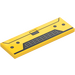 LEGO Yellow Tile 2 x 6 with Vehicle Grille with Silver and Gray (69729 / 103236)