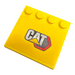 Lego Tile 4 X 4 With Studs On Edge With 'cat' Logo Sticker (6179 