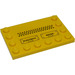 LEGO Yellow Tile 4 x 6 with Studs on 3 Edges with &#039;ELECTRICS&#039; and &#039;WATER&#039; on Flaps, Black Dots Sticker (6180)