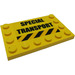 LEGO Jaune Tuile 4 x 6 avec Tenons sur 3 Edges avec &quot;SPECIAL TRANSPORT&quot; Autocollant (6180)