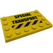 LEGO Gelb Fliese 4 x 6 mit Bolzen auf 3 Edges mit &quot;SPECIAL TRANSPORT&quot; Aufkleber (6180)