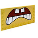 LEGO Jaune Tuile 6 x 12 avec Goujons sur 3 Edges avec Spongebob Mouth Autocollant (6178)