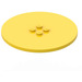 LEGO Yellow Tile 8 x 8 Round with 2 x 2 Center Studs (6177)