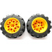 LEGO Yellow Tire 49.6 x 20 Thick Rubber (Balloon 20 x 30) with Technic Hub Ø30.4 X 20