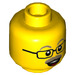 LEGO Giallo Superiore Cappello Tom Minifigure Testa (Perno solido incassato) (3626 / 79239)